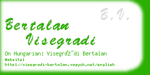 bertalan visegradi business card